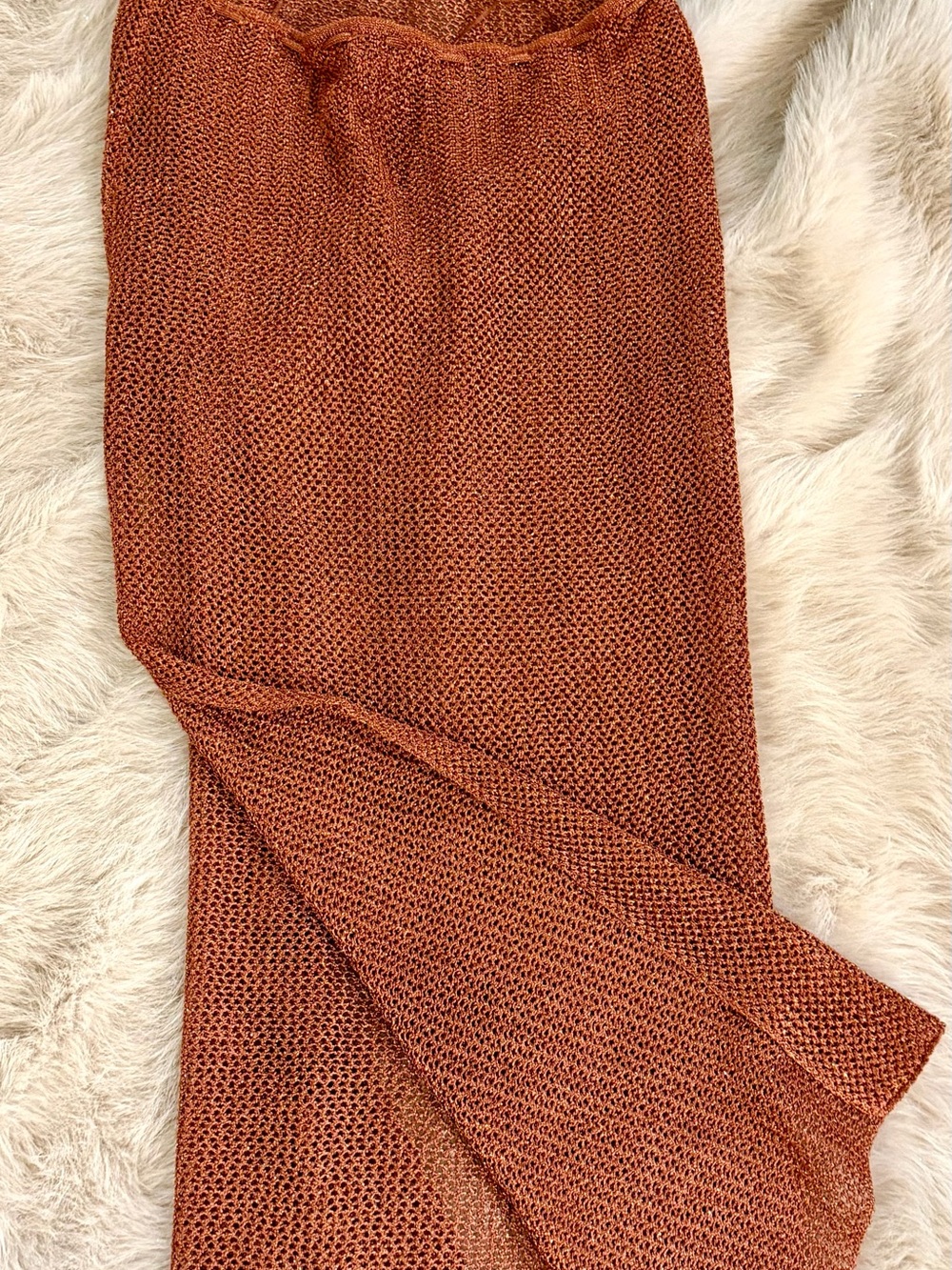 Victoria's Secret Rust Knit Maxi Coverup - Picture 7 of 8